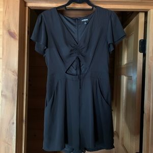 Express Black Short Sleeve Romper